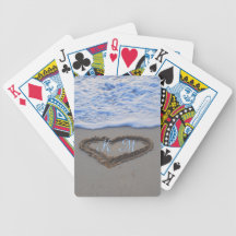 Son 'n sien cartes de jeu d'initiales de coeur de 