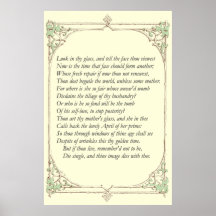 Sonnet # 3 par William Shakespeare Posters