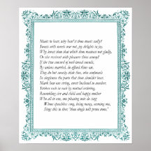 Sonnet # 8 par William Shakespeare Affiche