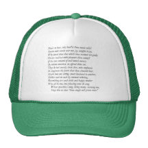 Sonnet # 8 par William Shakespeare Casquette