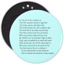 Sonnet # 9 par William Shakespeare Badge Avec Épingle