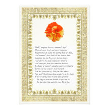 Sonnet de Shakespeare # 18 Cartons D'invitation