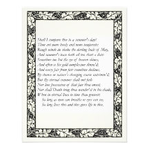 Sonnet de Shakespeare # 18 Faire-part