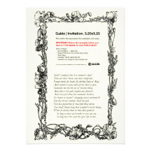 Sonnet de Shakespeare # 18 Faire-part Personnalisé