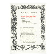 Sonnet de Shakespeare # 18 Cartons D'invitation Personnalisés