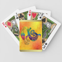Sorcière avec du charme de serpent cartes bicycle poker