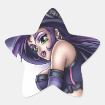 Sorcière d'Anime de Goth Autocollants