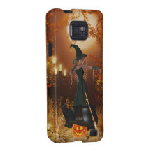 Sorcière de Halloween d'automne Coque Samsung Galaxy SII