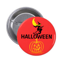 SORCIÈRE, LUNE, CITROUILLE, HALLOWEEN PIN'S AVEC AGRAFE