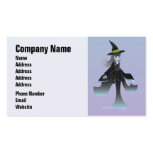 Sorcière mignonne de Halloween Modèle De Carte De Visite