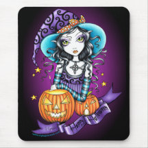 Sorcière Mousepad de citrouille de "Lisa" Hallowee Tapis De Souris