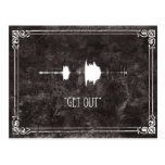Sortez. Invitation de Halloween de carte postale d