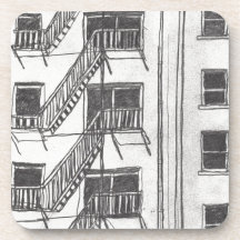 Sortie de secours dessous-de-verre