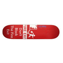 Sortie de secours skateboards personnalisables