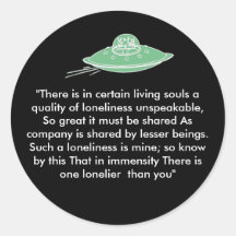 soucoupe de lonliness adhésifs ronds