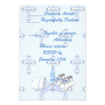 Souhait de baptême de garçons cartons d'invitation