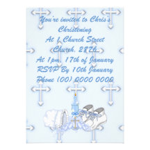 Souhait de baptême de garçons invitations