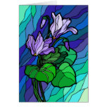 Souillez la carte pourpre en verre de fleur
