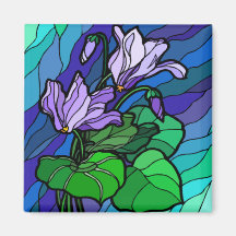 Souillez l'aimant pourpre en verre de fleur