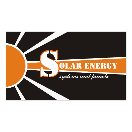 Sources alternatives solaires/du soleil d'énergie/ carte de visite