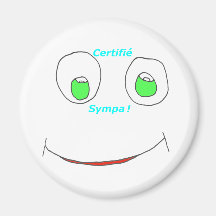 SOURIRE CERTIFIE SYMPA 1.PNG AIMANTS POUR RÉFRIGÉRATEUR