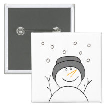 Sourire de bonhomme de neige pin's avec agrafe