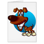 Sourire de chiot de bande dessinée carte de vœux