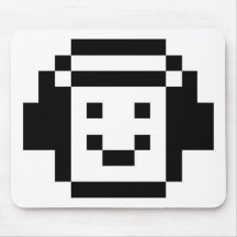 Sourire d'écouteurs tapis de souris