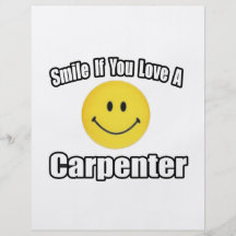 Sourire si vous aimez un charpentier prospectus avec motif