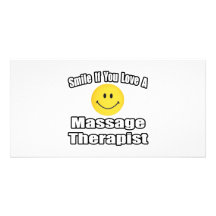 Sourire si vous aimez un thérapeute de massage cartes de vœux avec photo