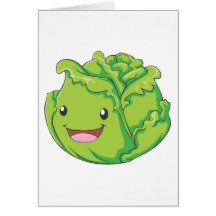 Sourire végétal de chou heureux carte