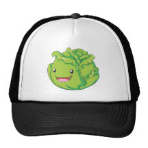 Sourire végétal de chou heureux casquettes de camionneur