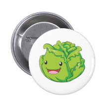 Sourire végétal de chou heureux pin's
