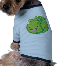 Sourire végétal de chou heureux t-shirts pour chien