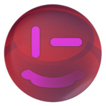 Sourires en magenta assiette pour soirée