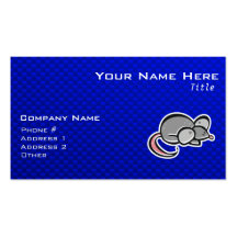 Souris bleue cartes de visite personnelles