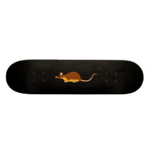 Souris d'animal familier. Brun chocolat, TAN Planche À Roulette