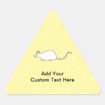 Souris de blanc d'animal familier. Fond jaune de p Adhésif