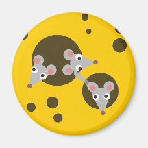 Souris en fromage aimant pour réfrigérateur