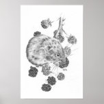 Souris et baies de gisement de crayon posters