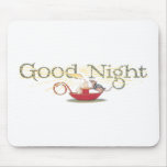 Souris et bougie de bonne nuit tapis de souris