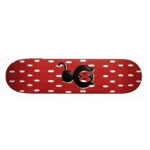 Souris noire bronzage foncée de joyeux anniversair skateboards personnalisés