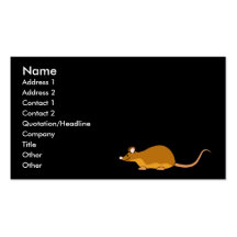 Souris rouge et bronzage d'animal familier cartes de visite professionnelles