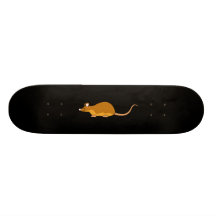 Souris rouge et bronzage d'animal familier skateboards personnalisés