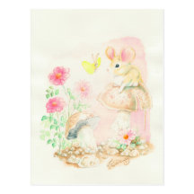 Souris sur l'art Potcards, cartes de voeux de cham Carte Postale