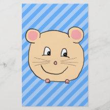 Souris sur les rayures bleues prospectus avec motif