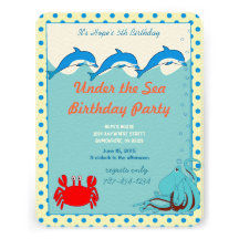Sous la fête d'anniversaire d'invitation de mer