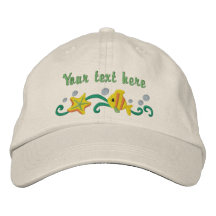 Sous la mer - personnaliser casquettes brodées