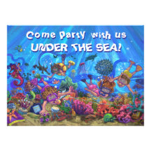 Sous l'invitation de partie de quadruple de mer