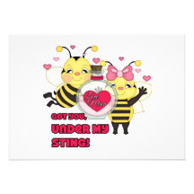 Sous mes abeilles drôles de Sting Valentine Bristol Personnalisé